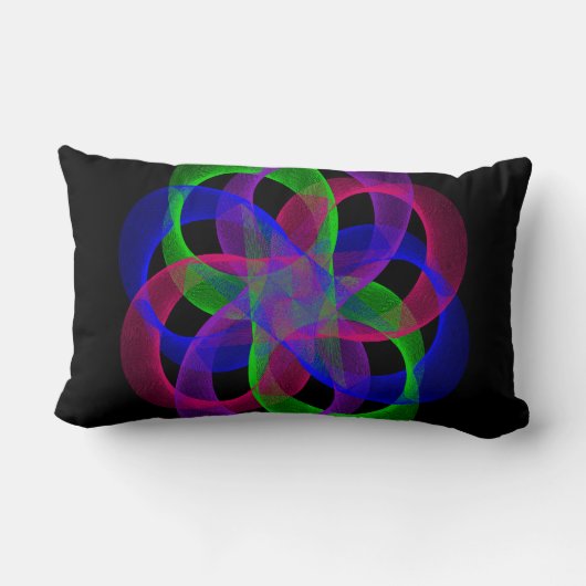 Double Loop Mesh Geometric Throw Pillow ランバークッション (裏面)
