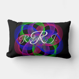 Double Loop Mesh Geometric Throw Pillow ランバークッション