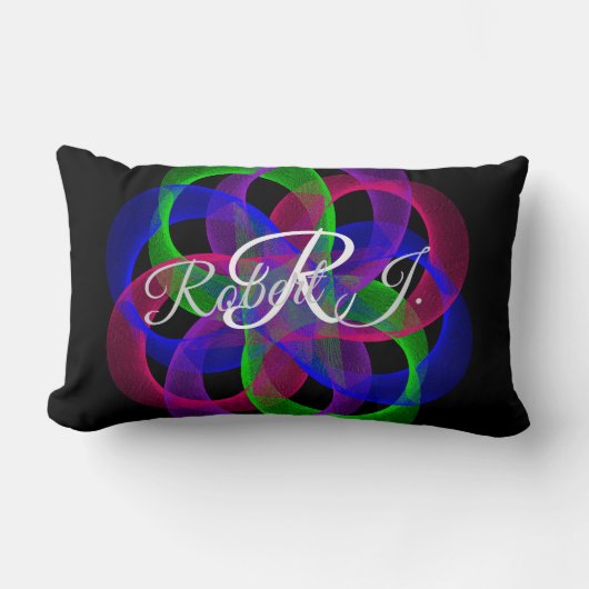 Double Loop Mesh Geometric Throw Pillow ランバークッション (正面)