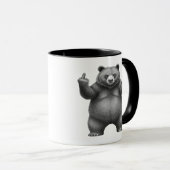 Double Middle Finger Bear  マグカップ (正面右)