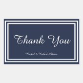 Double Navy Trim – 長方形シール (正面)