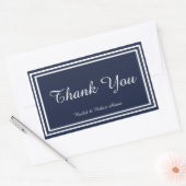 Double Navy Trim – 長方形シール (封筒)