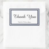 Double Navy Trim – 長方形シール (バッグ)