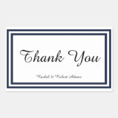 Double Navy Trim – 長方形シール (正面)