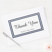 Double Navy Trim – 長方形シール (封筒)