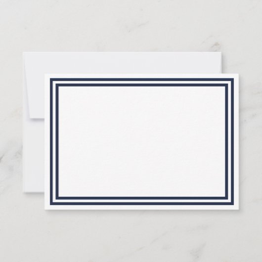 Double Navy Trim - RSVPカード (裏面)