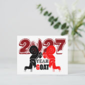 Double Odd Goat Chinese Year Zodiac 2027 PostC H シーズンポストカード (スタンド正面)