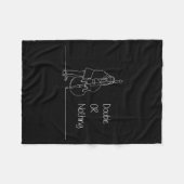 Double Or Nothing Funny Double B Pun Standup Bist  フリースブランケット (正面(横))