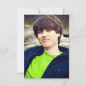 Double Photo Masculine Funeral Service 招待状 (裏面)