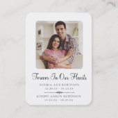 Double Photo Modern Memorial Funeral Prayer Card 名刺 (正面)