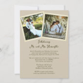 Double Photo Private Marriageの告知 招待状 (正面)