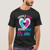 Double Pink Double Blue Mix Twin Gender Announceme Tシャツ (正面)