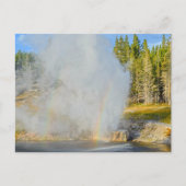 Double Rainbow at Riverside Geyser, Yellowstone ポストカード (正面)