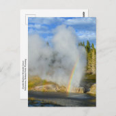 Double Rainbow at Riverside Geyser, Yellowstone ポストカード (正面/裏面)