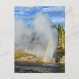 Double Rainbow at Riverside Geyser, Yellowstone ポストカード
