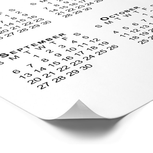 Double Rainbow Barcode 2026カレンダー ポスター (角)