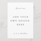 DOUBLE SIDE 5x7インチ結婚式 プログラム/メニュー メニュー (裏面)