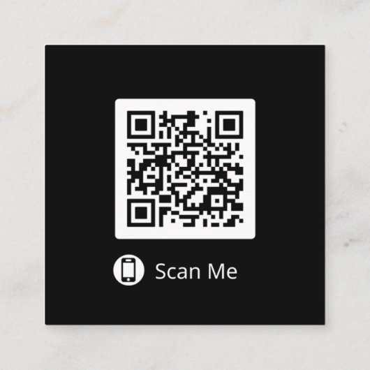 Double Side QR Code Promotional Business Cards スクエア名刺 (裏面)
