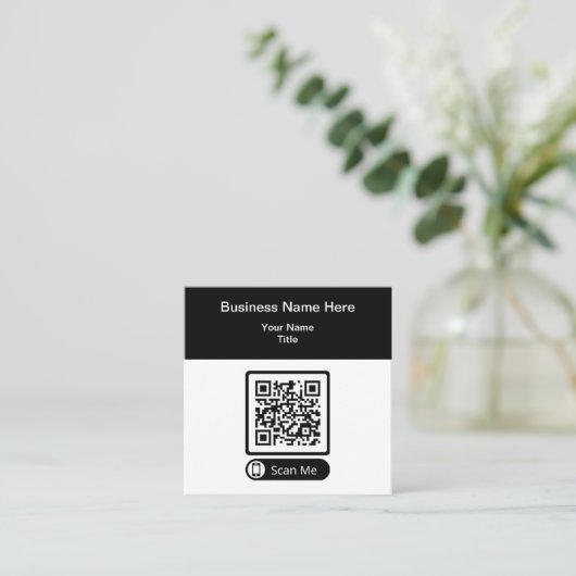 Double Side QR Code Promotional Business Cards スクエア名刺 (スタンド正面)