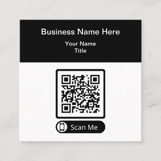 Double Side QR Code Promotional Business Cards スクエア名刺 (正面)