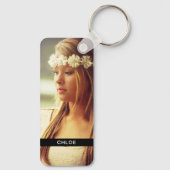 Double Sided 2 Photo & Name Metal Keychain キーホルダー (裏面)
