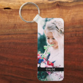 Double Sided 2 Photo & Name Metal Keychain キーホルダー (正面)