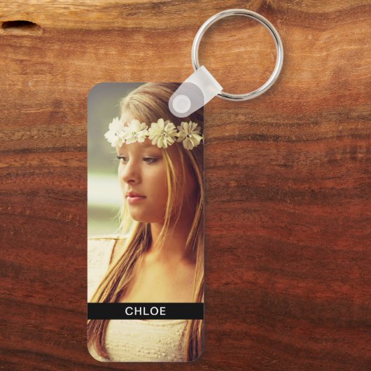 Double Sided 2 Photo & Name Metal Keychain キーホルダー (裏面)