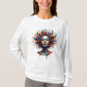 Double-Sided Abstract Dreamer Woman T-Shirt Art Tシャツ (正面)