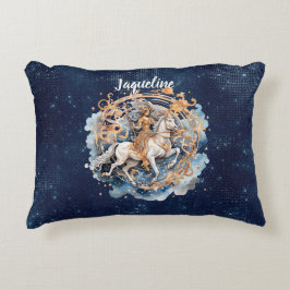 Double-sided artsy Saggitarius sign custom name アクセントクッション