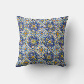 Double‑Sided Azulejo Cozy Pillow クッション (裏面)