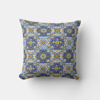 Double‑Sided Azulejo Cozy Pillow クッション