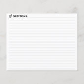 Double Sided Blank Recipe Card (Cooking Cards) (裏面)