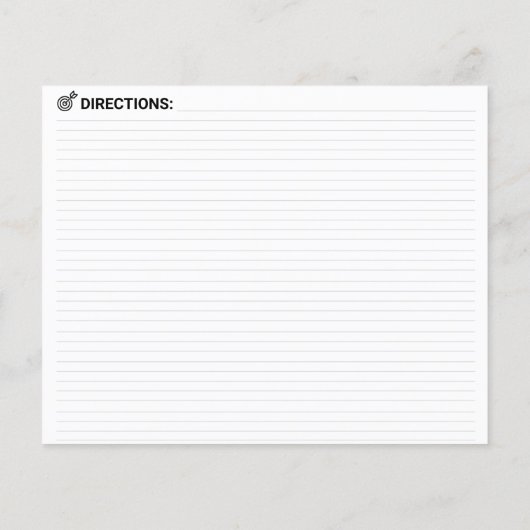 Double Sided Blank Recipe Card (Cooking Cards) (裏面)