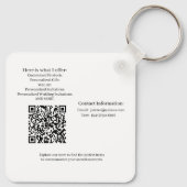 Double Sided Business Card Square Keychain キーホルダー (裏面)
