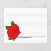 Double Sided Cute Flower Floral Blank Recipe Card (裏面)