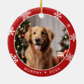 Double Sided Dog Photo Keepsake Christmas Ornament セラミックオーナメント (裏面)