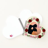 Double-Sided Floral Heart Custom Photo & Quote Not ノートブック (内部)