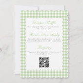 Double Sided Green Baby Shower Invitation 招待状 (裏面)