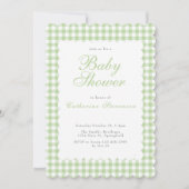Double Sided Green Baby Shower Invitation 招待状 (正面)
