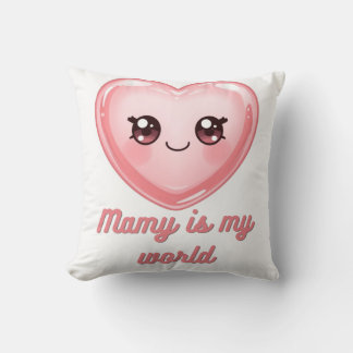 Double Sided Kawaii Heart Pillow - Mamy is my worl クッション