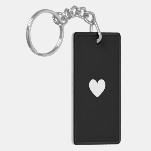 Double-Sided Keychain with Heart Accent キーホルダー (正面左)