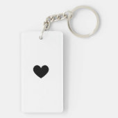 Double-Sided Keychain with Heart Accent キーホルダー (裏面)