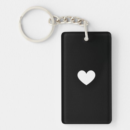 Double-Sided Keychain with Heart Accent キーホルダー (正面)