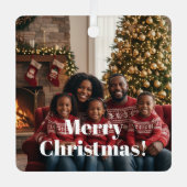 Double sided metal photo ornament for Christmas メタルオーナメント (正面)