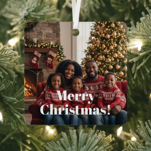 Double sided metal photo ornament for Christmas メタルオーナメント (インサイチュ)