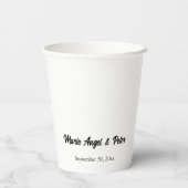 Double-Sided Minimalist Typography Wedding 紙コップ (裏面)