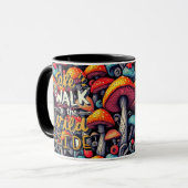 Double-Sided Mushroom Magic Retro Mug マグカップ (正面左)