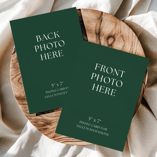 Double-Sided Photo Card for Vellum Wedding Invite 招待状