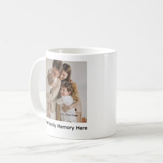 Double Sided Photo/Text Personalized Ceramic コーヒーマグカップ (正面左)