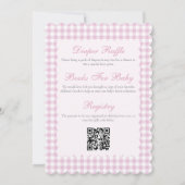 Double Sided Pink Baby Shower Invitation  招待状 (裏面)